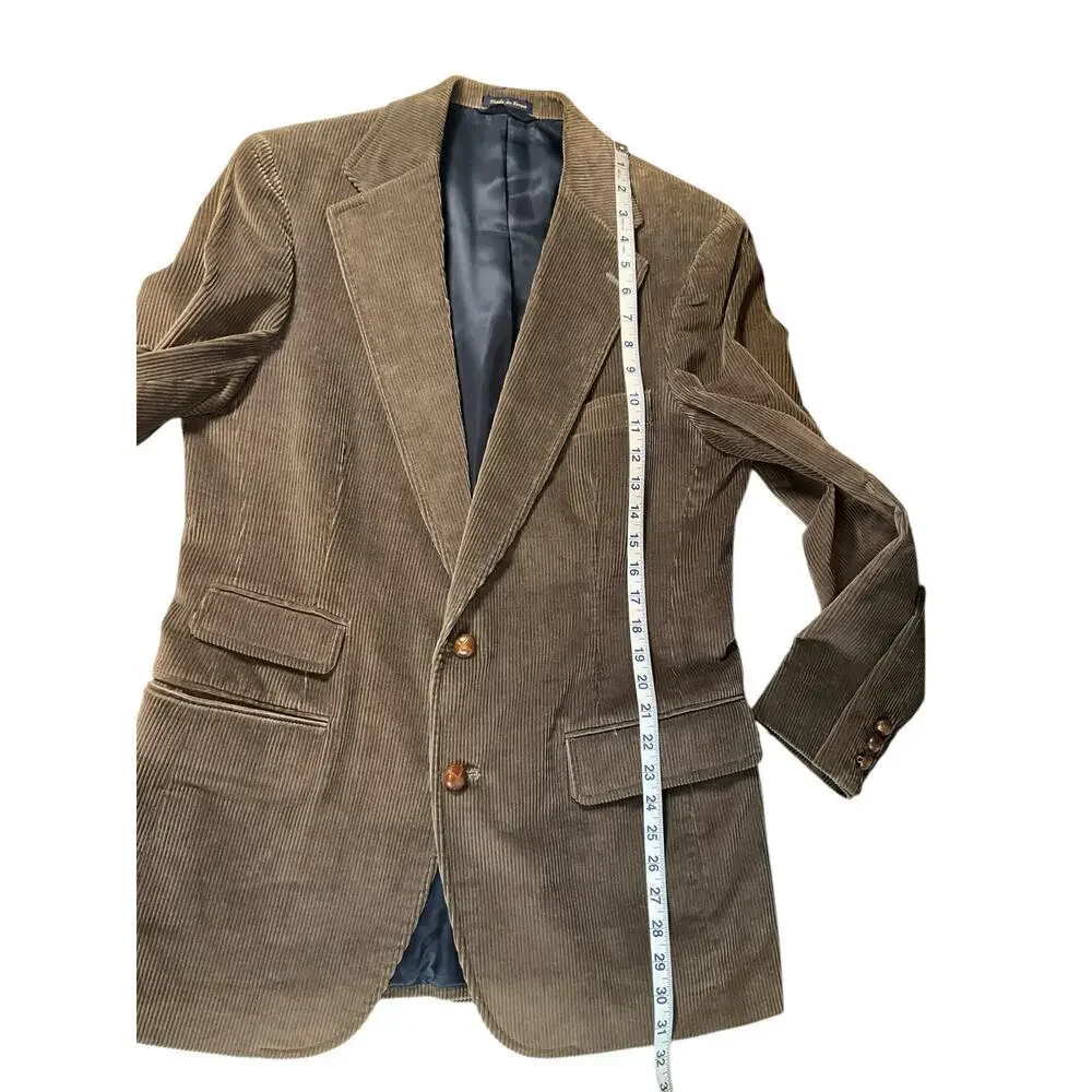 Vintage Mens Nordstrom Clours By AJ Corduroy Blazer Academic Brown Size 40